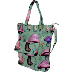 Boho Woods Mushroom Shoulder Tote Bag by GardenOfOphir