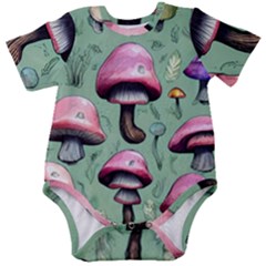 Boho Woods Mushroom Baby Short Sleeve Bodysuit by GardenOfOphir