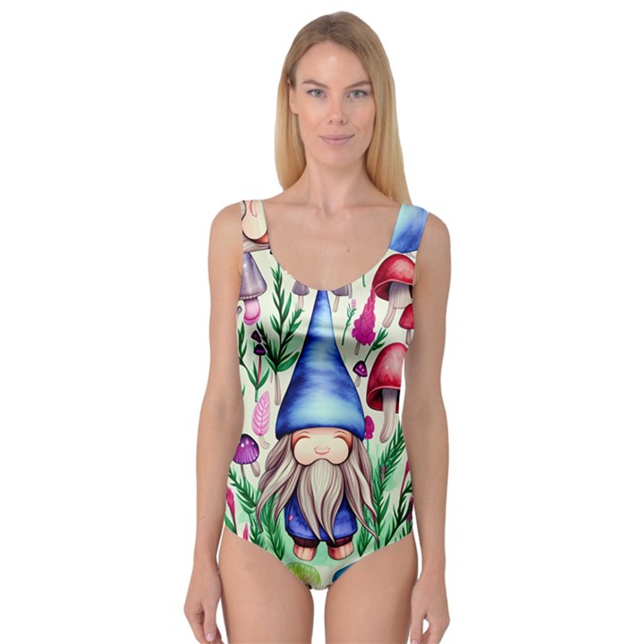 Tiny Mushroom Forest Scene Princess Tank Leotard 