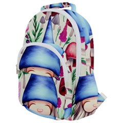 Tiny Mushroom Forest Scene Rounded Multi Pocket Backpack by GardenOfOphir