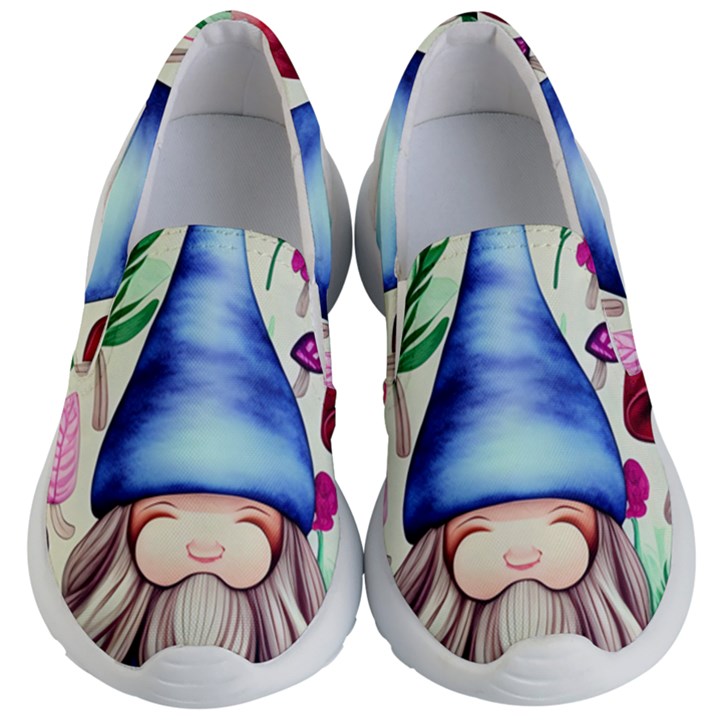 Tiny Mushroom Forest Scene Kids Lightweight Slip Ons