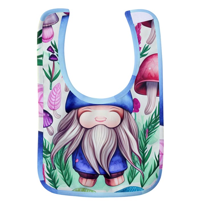 Tiny Mushroom Forest Scene Baby Bib