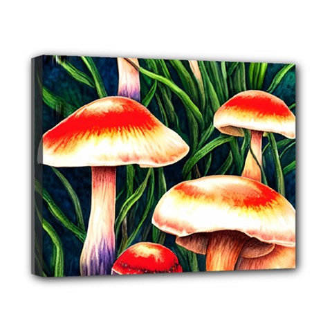 Mushroom Fairy Garden Canvas 10  X 8  (stretched) by GardenOfOphir