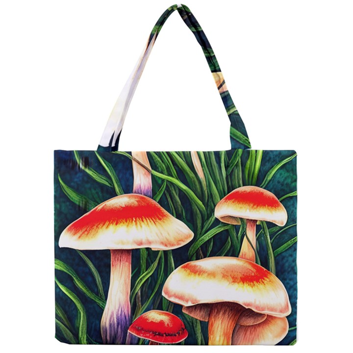 Mushroom Fairy Garden Mini Tote Bag