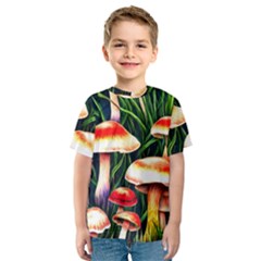 Mushroom Fairy Garden Kids  Sport Mesh Tee