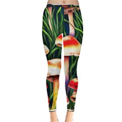 Mushroom Fairy Garden Inside Out Leggings by GardenOfOphir