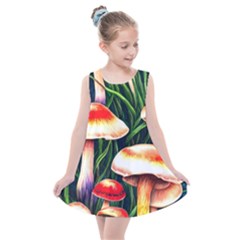 Mushroom Fairy Garden Kids  Summer Dress by GardenOfOphir