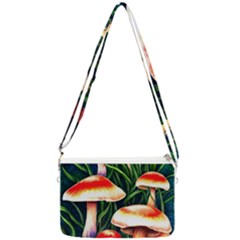 Mushroom Fairy Garden Double Gusset Crossbody Bag by GardenOfOphir