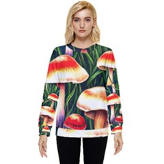 Mushroom Fairy Garden Hidden Pocket Sweatshirt by GardenOfOphir