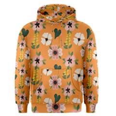 Flower Orange Pattern Floral Men s Core Hoodie