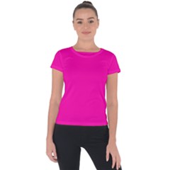 Fashion Fuchsia Pink	 - 	short Sleeve Sports Top by ColorfulSportsWear