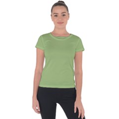 Olivine Green	 - 	short Sleeve Sports Top by ColorfulSportsWear