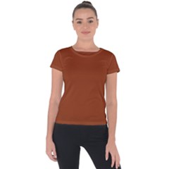 Sugar Brown	 - 	short Sleeve Sports Top by ColorfulSportsWear