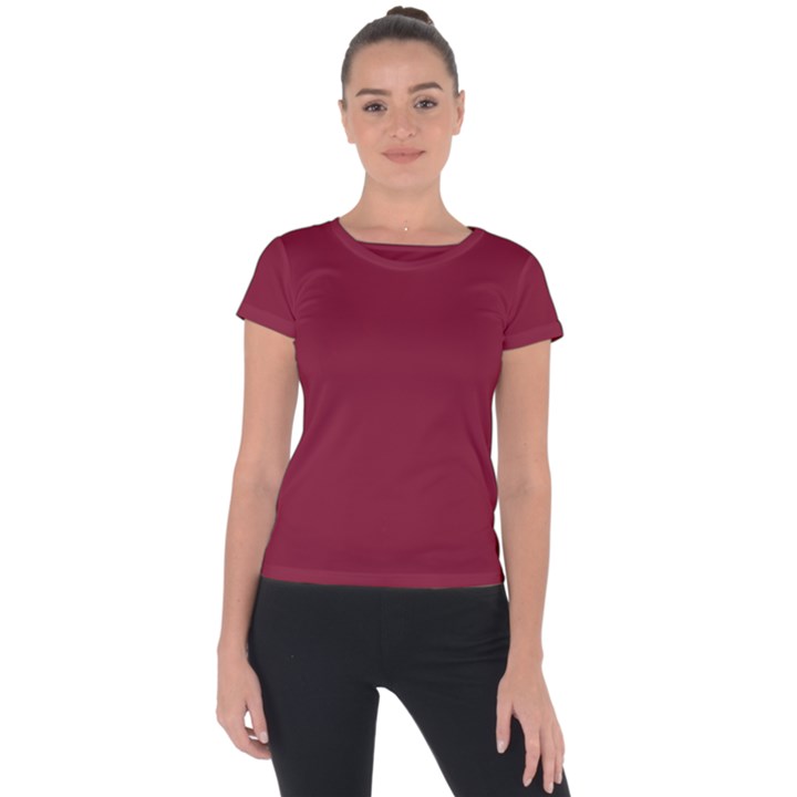 Rhubarb Red	 - 	Short Sleeve Sports Top