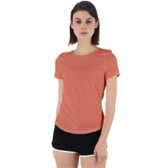 Burnt Sienna Orange	 - 	back Cut Out Sport Tee by ColorfulSportsWear