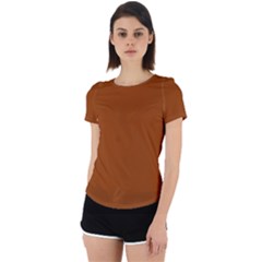 Burnt Orange	 - 	back Cut Out Sport Tee by ColorfulSportsWear