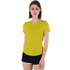 Corn Yellow	 - 	back Cut Out Sport Tee by ColorfulSportsWear