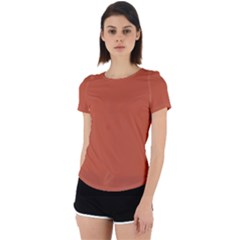 Dark Mango	 - 	back Cut Out Sport Tee by ColorfulSportsWear