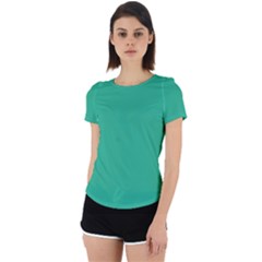 Mountain Meadow Green	 - 	back Cut Out Sport Tee by ColorfulSportsWear