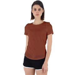 Sugar Brown	 - 	back Cut Out Sport Tee by ColorfulSportsWear