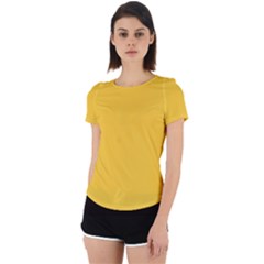 Sunglow Yellow	 - 	back Cut Out Sport Tee by ColorfulSportsWear