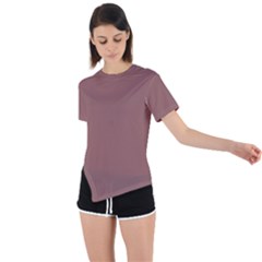 Copper Rose Brown	 - 	asymmetrical Short Sleeve Sports Tee by ColorfulSportsWear