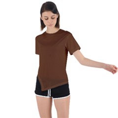 Gingerbread Brown	 - 	asymmetrical Short Sleeve Sports Tee by ColorfulSportsWear