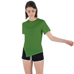 Light Seaweed Green	 - 	asymmetrical Short Sleeve Sports Tee by ColorfulSportsWear