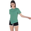 Shiny Shamrock Green	 - 	Asymmetrical Short Sleeve Sports Tee View1