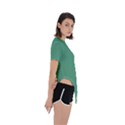 Shiny Shamrock Green	 - 	Asymmetrical Short Sleeve Sports Tee View3