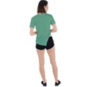 Shiny Shamrock Green	 - 	Asymmetrical Short Sleeve Sports Tee View4