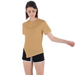 Sunray Orange	 - 	asymmetrical Short Sleeve Sports Tee by ColorfulSportsWear