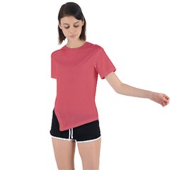 Valentine Red	 - 	asymmetrical Short Sleeve Sports Tee by ColorfulSportsWear