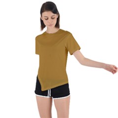 Dark Goldenrod	 - 	asymmetrical Short Sleeve Sports Tee by ColorfulSportsWear