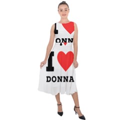 I Love Donna Midi Tie-back Chiffon Dress by ilovewhateva