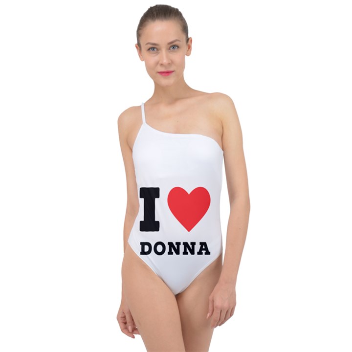 i love donna Classic One Shoulder Swimsuit