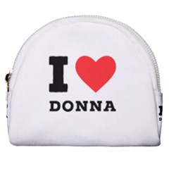 I Love Donna Horseshoe Style Canvas Pouch