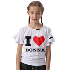 I Love Donna Kids  Cut Out Flutter Sleeves