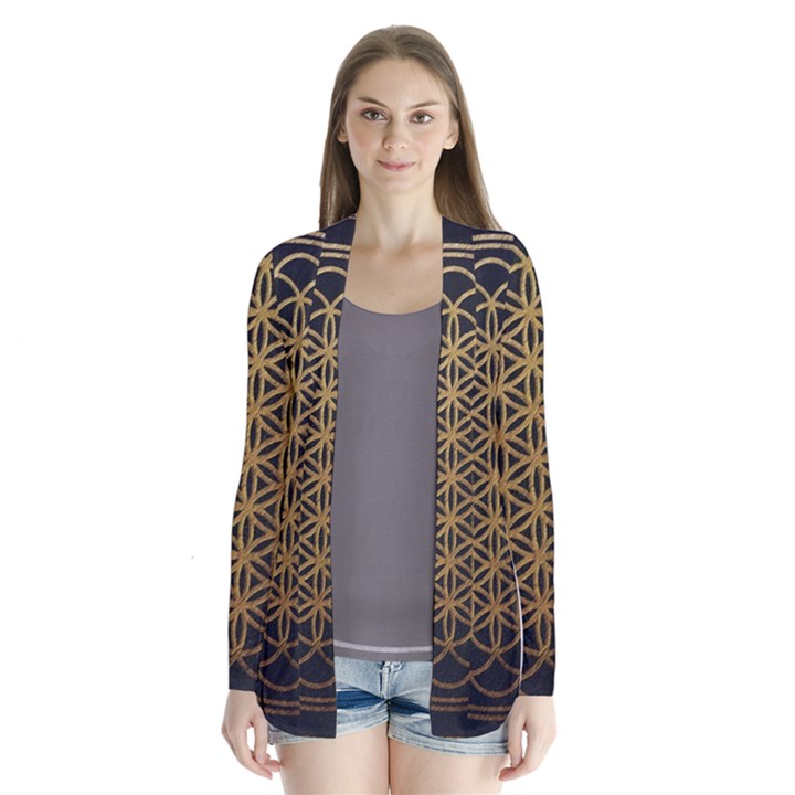 Horizon Sempiternal Bring Abstract Pattern Drape Collar Cardigan