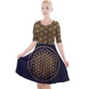 Horizon Sempiternal Bring Abstract Pattern Quarter Sleeve A-Line Dress View1