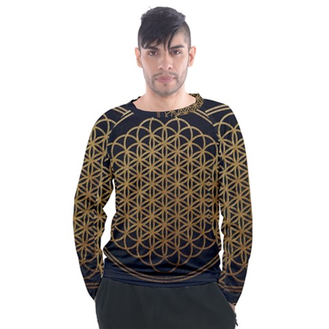 Horizon Sempiternal Bring Abstract Pattern Men s Long Sleeve Raglan Tee by Jancukart