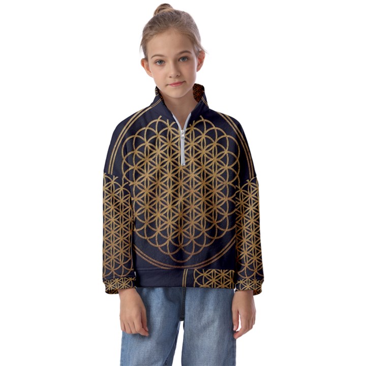 Horizon Sempiternal Bring Abstract Pattern Kids  Half Zip Hoodie