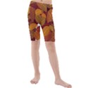 Watercolor Leaves Leaf Orange Kids  Mid Length Swim Shorts View1