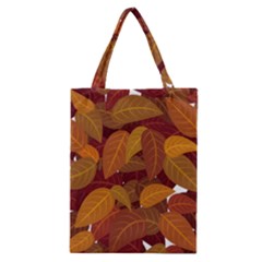 Watercolor Leaves Leaf Orange Classic Tote Bag