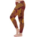 Watercolor Leaves Leaf Orange Classic Winter Leggings View2