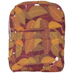 Watercolor Leaves Leaf Orange Full Print Backpack