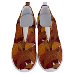 Watercolor Leaves Leaf Orange No Lace Lightweight Shoes by Jancukart