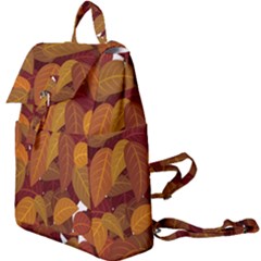 Watercolor Leaves Leaf Orange Buckle Everyday Backpack