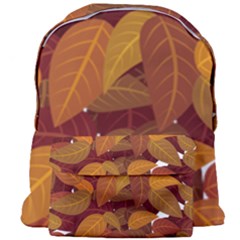 Watercolor Leaves Leaf Orange Giant Full Print Backpack