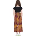 Watercolor Leaves Leaf Orange Kids  Flared Maxi Skirt View2